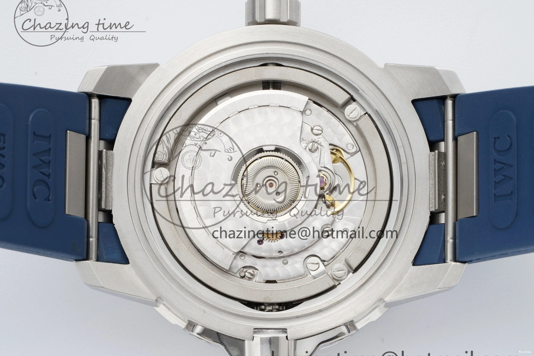 MIROTIME 0106 WellDesigned Aquatimer Automatic SS RSF 1:1 Best Edition Blue Dial on Blue Rubber Strap A 7057